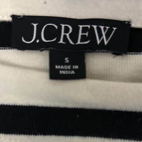 J. Crew Tie-back Minidress Black Ivory Striped Size Small - Picture 4 of 9